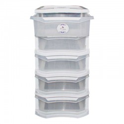 DRAWER AMWAJ 5 LAYER CLEAR + WHITE