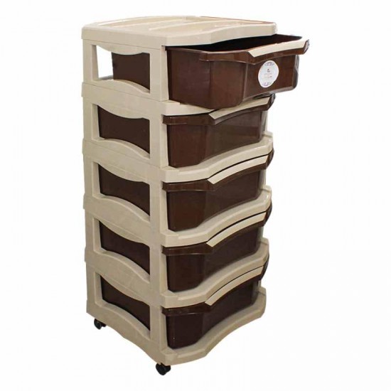 DRAWER AMWAJ 5 LAYER BEIGE + BROWN