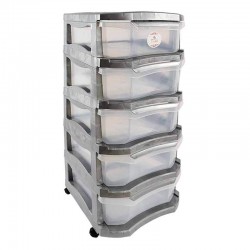 DRAWER AMWAJ 5 LAYER SILVER + CLEAR
