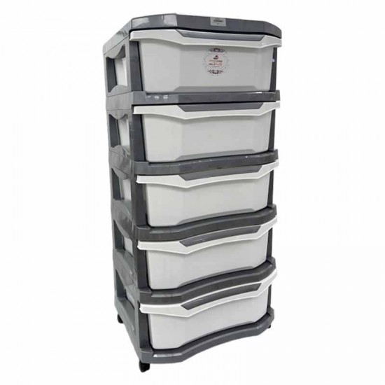 DRAWER AMWAJ 5 LAYER SILVER + WHITE