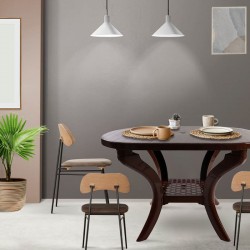 طاولة بيضاوي بني 