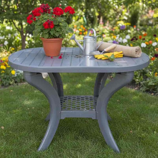 طاولة بيضاوي رصاصي