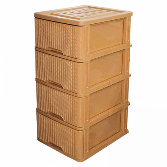 DRAWER RATTAN  4 LAYER DARK BEIGE