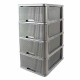 DRAWER RATTAN 4 LAYER GRAY