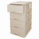 DRAWER RATTAN 4 LAYER BEIGE
