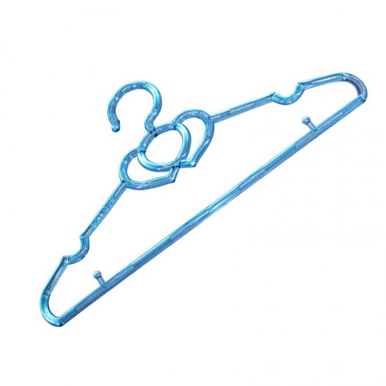 علاقة ملابس قلوب شفاف ملون ٥ حبة