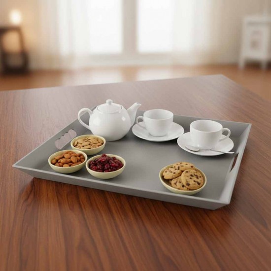 تبسي مستطيل رصاصي فاتح