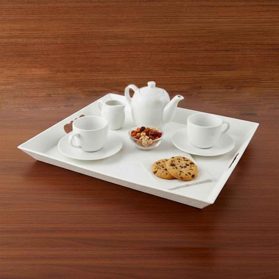 Tray with handle White