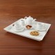 Tray with handle White