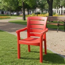  كرسي كاديرا سلوب خشبي أحمر