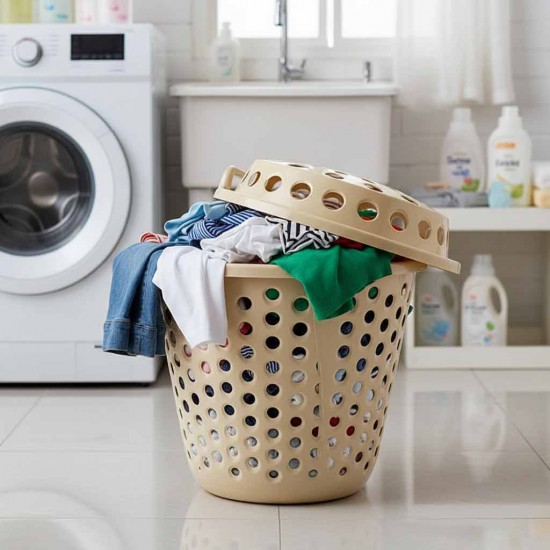 BUBBLE LAUNDRY BASKET 40 LTRS. BEIGE