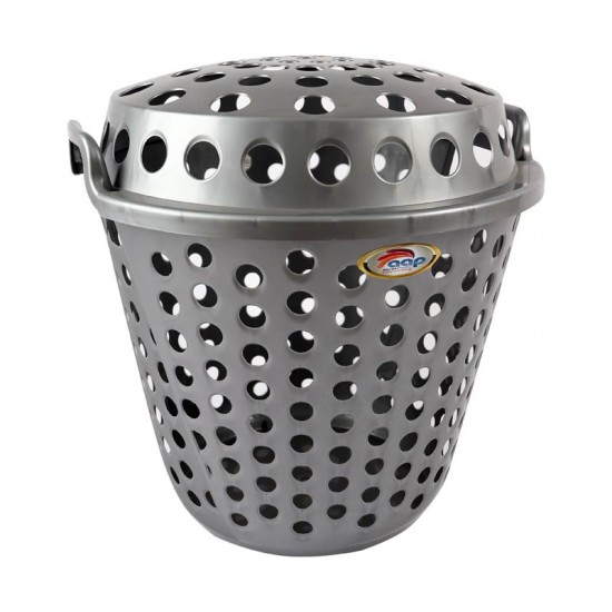 BUBBLE LAUNDRY BASKET 40 LTRS. SILVER