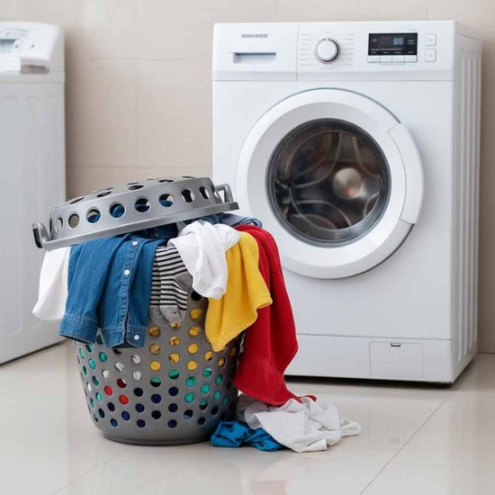 BUBBLE LAUNDRY BASKET 40 LTRS. SILVER