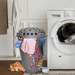 BUBBLE LAUNDRY BASKET 60 LTRS. SILVER