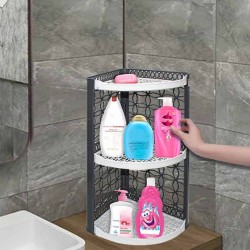 AL-NAJUM CORNER SHELF WHITE & GRAY