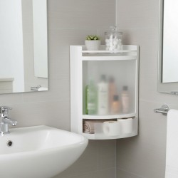 صيدلية زاوية  عريض مع الباب شفاف أبيض