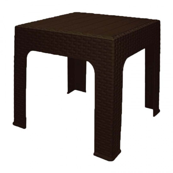 RATTAN CAMELLA TEA TABLE DARK BROWN