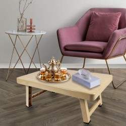 FOLDING TABLE SHORT LEG BEIGE