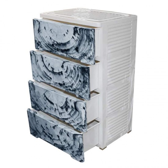 درج عريض 4 دور لون خشبى ازرق