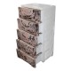SHANTO DRAWER 5 LAYER WOOD PRINT CREAMY