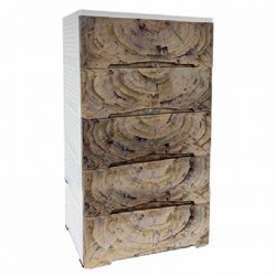 درج عريض 5 دور لون خشبى بيج