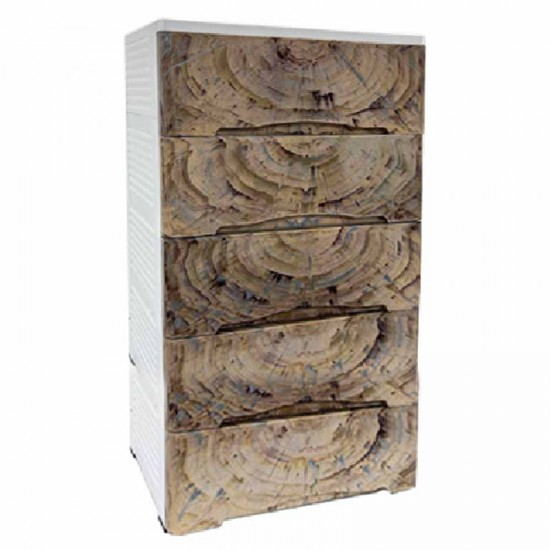 درج عريض 5 دور لون خشبى بيج