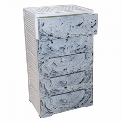 درج عريض 5 دور لون خشبى أزرق