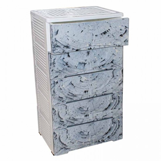 درج عريض 5 دور لون خشبى أزرق