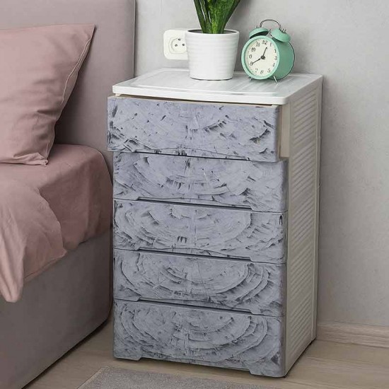 درج عريض 5 دور لون خشبى أزرق