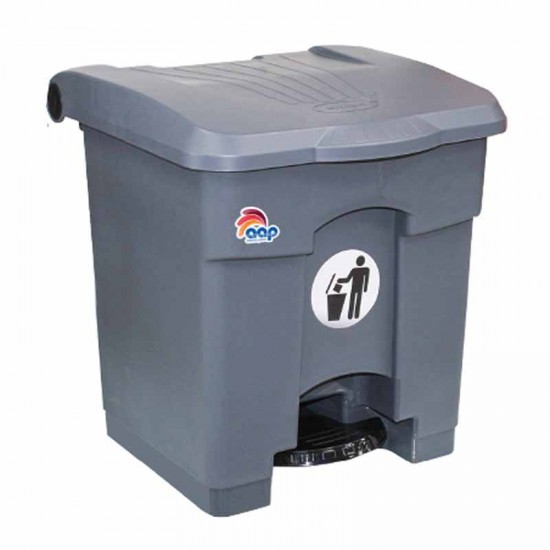 KLEENA WASTE BIN WITH PEDAL 30 Ltr Gray