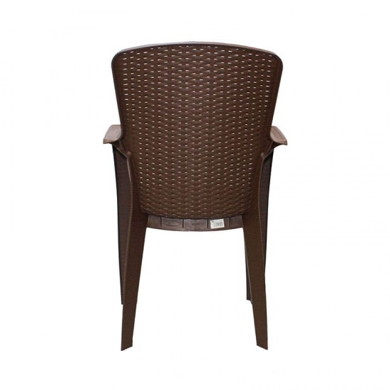 كرسي راتان بني