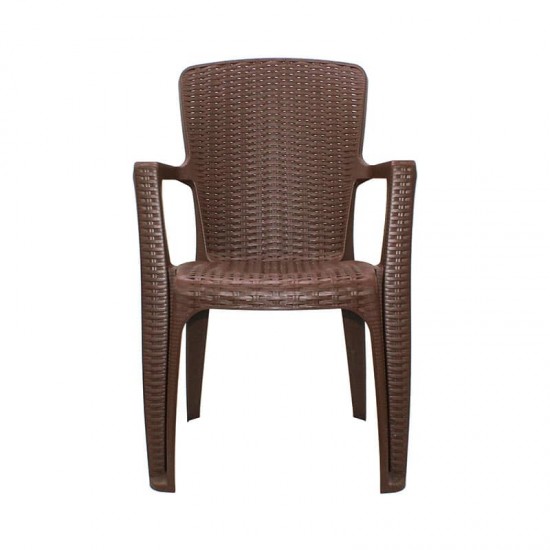 كرسي راتان بني