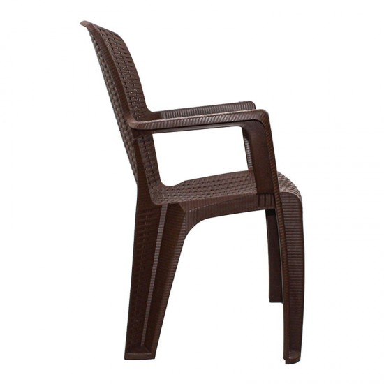 كرسي راتان بني