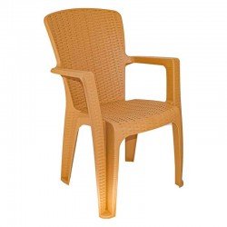 كرسي راتان عسلي