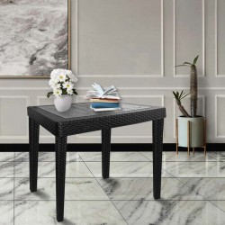 طاولة راتان أسود