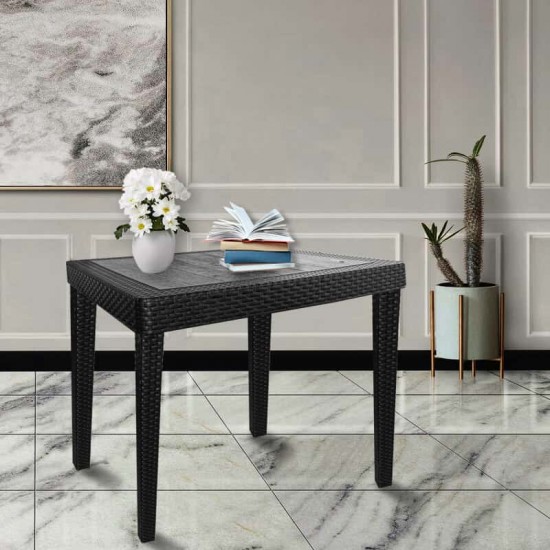 طاولة راتان أسود