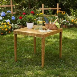 طاولة راتان بيج غامق