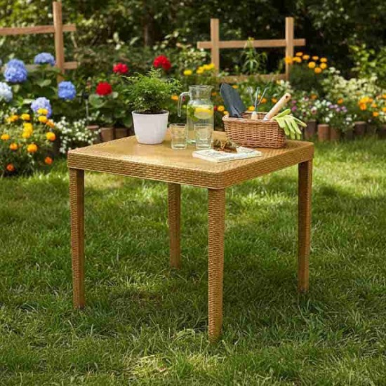 طاولة راتان بيج غامق