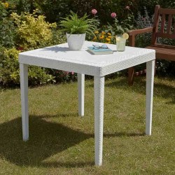 طاولة راتان أبيض