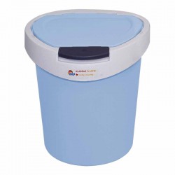 سلة نفايات بدعسة أزرق فاتح