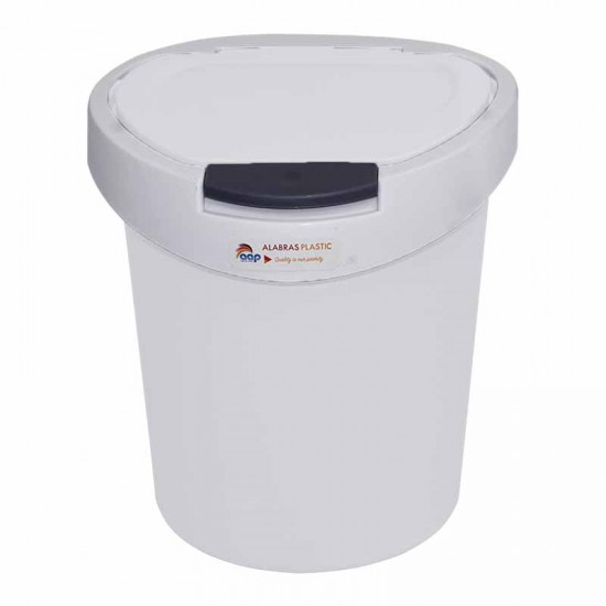 Waste Bin with Lid White