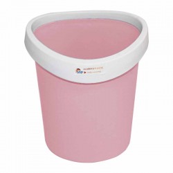 سلة قمامة بدون غطاء وردي