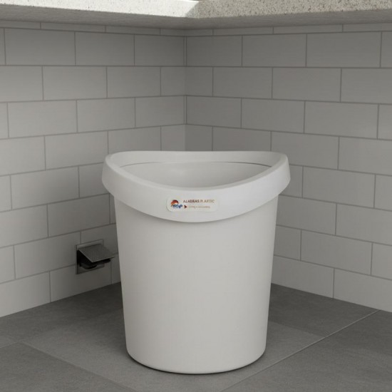 Waste Bin without Lid White
