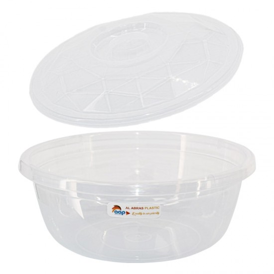 TRANSPARENT BASIN 14.5 INCH WITH LID