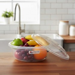  TRANPARENT BASIN WITH LID 11.5 INCH