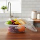 TRANPARENT BASIN WITH LID 11.5 INCH