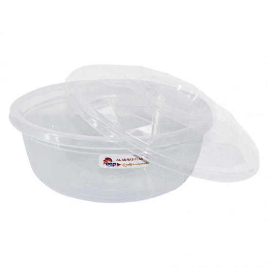 TRANPARENT BASIN WITH LID 13. INCH