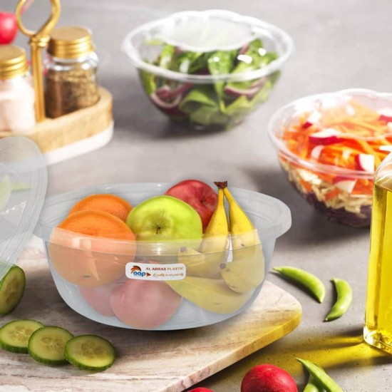 TRANSPARENT BASIN 14.5 INCH WITH LID