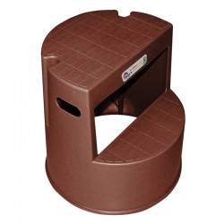 سلم بلاستيك ٢ درج بني