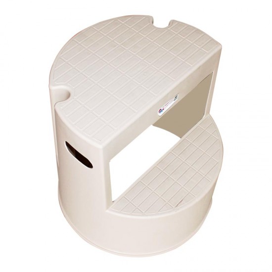 سلم بلاستيك ٢ درج بيج